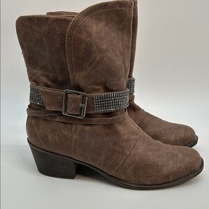 Rampage Tempest jeweled Western Style ankle boots Women's Size 11 Boho